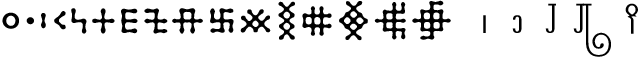 SIGIL numerals & punctuation